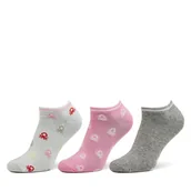 Skarpetki dla dzieci - Zestaw 3 par niskich skarpet dziecięcych United Colors Of Benetton 6AO307032 Kolorowy - miniaturka - grafika 1