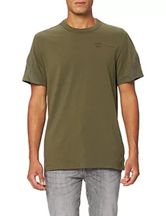 G-STAR RAW Koszulka męska Astro Back Tape, Zielony (Dk Bronze Green D20198-336-6059), XS - Koszulki męskie - miniaturka - grafika 1