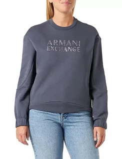 Bluzy damskie - Armani Exchange Damska bluza z kapturem z polaru, z logo, Racing, XS - grafika 1