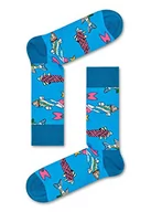 Skarpetki męskie - Happy Socks Fish & Whales Sock, Skarpety dla kobiet i mężczyzn, Niebieski-Pomarańczowy-Beżowy-Zielony-Rosa (41-46) - miniaturka - grafika 1