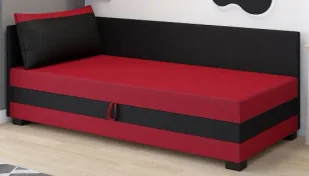 Młodzieżowy tapczan z pojemnikiem czarny + ecru G9-W35 - Inne meble do sypialni - miniaturka - grafika 1
