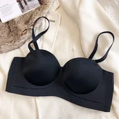 Biustonosze - Bezszwowy biustonosz - Czarny S - miniaturka - grafika 1