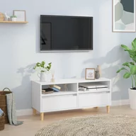 Szafki RTV - vidaXL Szafka pod TV, biała, 100x34,5x44,5 cm, materiał drewnopochodny - miniaturka - grafika 1
