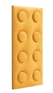 Meble modułowe i akcesoria - Panel ścienny tapicerowany Velvet Lego 25x50x4 cm pomarańczowy - miniaturka - grafika 1