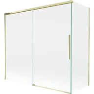 Parawany nawannowe - Mexen Rox parawan nawannowy 2-skrzydłowy rozsuwany 170 + 80 x 150 cm, transparent, złoty - 8C9-170-080-50-00 - miniaturka - grafika 1
