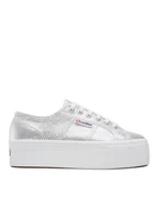 Trampki damskie - Superga Tenisówki 2790 Lame S61174W Srebrny - miniaturka - grafika 1