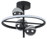 Lampy sufitowe - Ticana - plafon LED czarny mat. - miniaturka - grafika 1