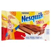 Desery dla dzieci - Nestlé Nesquik Snack Biszkopt z kremowym nadzieniem mlecznym o smaku kakaowym 26 g - miniaturka - grafika 1