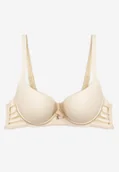 Biustonosze - Jasnobeżowy Biustonosz Push Up z Regulowanymi Ramiączkami Dimarinsa - miniaturka - grafika 1
