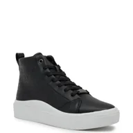 Trampki damskie - Calvin Klein Skórzane trampki CUPSOLE WAVE HIGH TOP - miniaturka - grafika 1