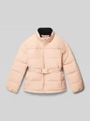 Kurtki i płaszcze dla dziewczynek - Pikowana kurtka z wyhaftowanym logo - miniaturka - grafika 1