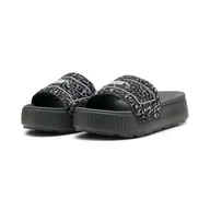 Klapki i japonki damskie - Damskie Klapki PUMA KARMEN SLIDE WNS I AM THE DRAMA 39540102 – Szary - miniaturka - grafika 1