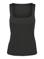 Koszulki i topy damskie - VERO MODA Damski top VMBIANCA SL Square Neck Top JRS NOOS, czarny, XS - miniaturka - grafika 1