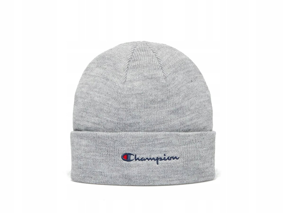Czapka Zimowa Unisex Champion Szara 806064-Em021 Na Zimę Ciepła