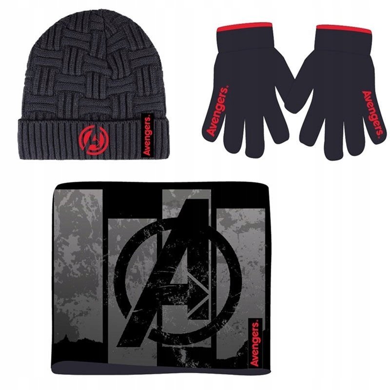 Marvel Avengers Czapka Rękawiczki Szalik Komin