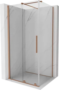 Mexen Velar kabina prysznicowa rozsuwana 100x70 cm, transparent, miedź szczotkowana - 871-100-070-01-65 - Kabiny prysznicowe - miniaturka - grafika 1