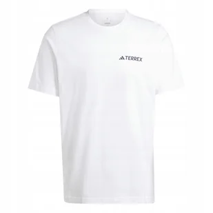 Koszulka męska sportowa adidas Terrex Graphic IZ0465 biała T-shirt S - Koszulki męskie - miniaturka - grafika 1