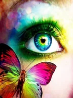 Zabawki kreatywne - Haft Diamentowy Strefa Cen: Oko I Motyl 30X40 Cm - miniaturka - grafika 1