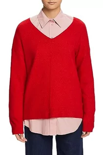 Swetry damskie - ESPRIT Sweter damski, 610/Dark Red, XXS - grafika 1