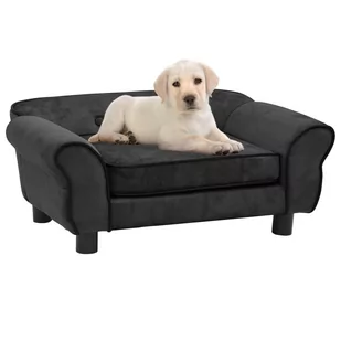 Sofa dla psa, ciemnoszara, 72x45x30 cm, pluszowa - Legowiska dla psów - miniaturka - grafika 1