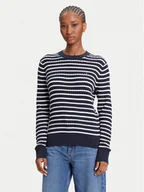 Swetry damskie - Tommy Hilfiger Sweter Fine WW0WW44993 Granatowy Regular Fit - miniaturka - grafika 1