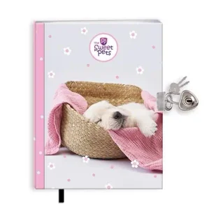 Pamiętnik z zakładką i kłódką The sweet pets Pies - Beniamin - Zabawki kreatywne - miniaturka - grafika 1