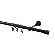 Karnisze - Karnisz Cylinderek 240 cm pojedynczy czarny 19 mm Inspire - miniaturka - grafika 1