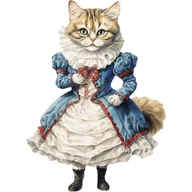 Pasmanteria - Naprasowanka Kot fantasy arystokracja 6 - miniaturka - grafika 1