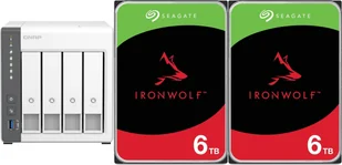 Serwer plików Qnap TS-433-4G + 2x Seagate IronWolf 6TB ST6000VN006 - Serwery plików NAS i macierze dyskowe - miniaturka - grafika 1