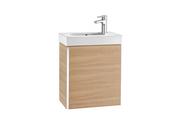 Szafki łazienkowe - Roca Unik Mini Zestaw łazienkowy 45 cm umywalka z szafką dąb tekstura A855873155 - miniaturka - grafika 1