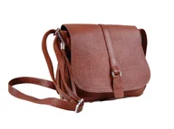 Torebki damskie - Mała torebka damska na ramię ze skóry naturalnej - listonoszka - miniaturka - grafika 1