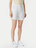 Spodenki damskie - Tommy Jeans Szorty jeansowe DW0DW20093 Écru Mom Fit - miniaturka - grafika 1