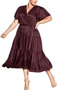 Sukienki - CITY CHIC Damska sukienka maxi w rozmiarze plus size, czerwony (bordowy), 50-Plus - miniaturka - grafika 1