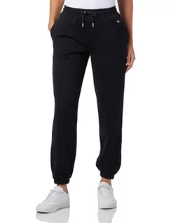 Spodnie damskie - GANT Rel Shield damskie spodnie dresowe, czarny, XL - grafika 1