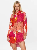 Sukienki - Sisley Sukienka codzienna 40NMLV03I Czerwony Regular Fit - miniaturka - grafika 1