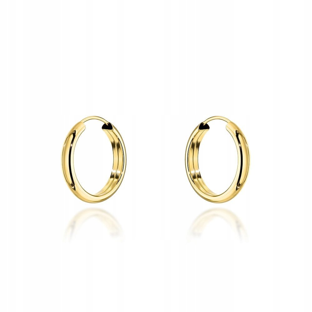 Kolczyki złote 585 kółka - 1,6cm super lekkie dla eleganckiej kobiety 14k