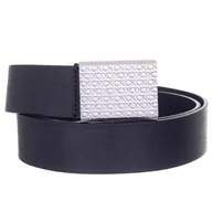 Paski - CALVIN KLEIN MĘSKI PASEK DO SPODNI CLEAN PLAQUE MONO 35 MM BLACK K50K508326 BAX 90 - miniaturka - grafika 1