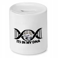 Skarbonki - DLA BANKIERA PREZENT SKARBONKA ITS IN MY DNA z Nadrukiem ze Zdjęciem + Opakowanie na prezent (wzór 01) - miniaturka - grafika 1