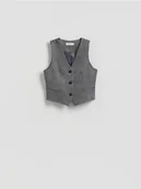 Marynarki i żakiety damskie - Reserved - Garniturowa kamizelka - ciemnoszary - miniaturka - grafika 1