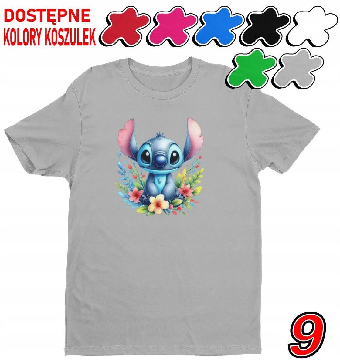 Koszulka Dziecięca Z Nadrukiem Dla Fana Stich Angel Słodziak -L 146-152