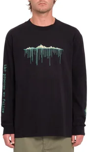 t-shirt VOLCOM IGUCHI LS TEE Black - Koszulki męskie - miniaturka - grafika 1