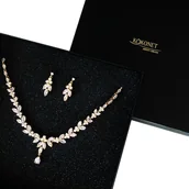 Zestawy biżuterii dla kobiet - Komplet ślubny ASTRID gold - miniaturka - grafika 1