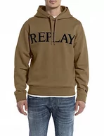 Bluzy męskie - Replay Męska bluza z kapturem M6711, 238 Army Green, L, Army Green 238, L - miniaturka - grafika 1