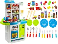 Zabawki AGD - KUCHNIA dla Dzieci Kuchenka 98cm plastikowa AGD ZESTAW Sztućce Talerze Garnki - miniaturka - grafika 1