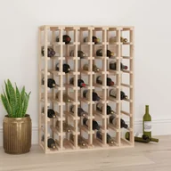 Stojaki na wino - Lumarko Stojak na wino, 70x33x94 cm, lite drewno sosnowe - miniaturka - grafika 1