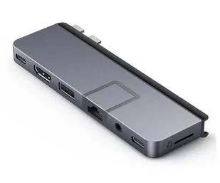 Hyper HyperDrive DUO PRO 7-in-2 USB-C Hub gray - Stacje dokujące i replikatory portów - miniaturka - grafika 1