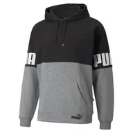 Swetry męskie - PUMA Power Colorbloc sweter męski, Puma Czarny, S - miniaturka - grafika 1