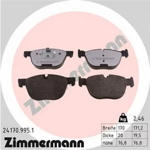 Klocki hamulcowe - komplet ZIMMERMANN 24170.995.1 - Klocki hamulcowe - miniaturka - grafika 1