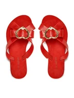 Buty dla dziewczynek - Melissa Japonki Mini Melissa Harmonic Hot Inf 33945 Czerwony - miniaturka - grafika 1