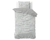 Pościel - 140x200/220 CHERINE mikroperkal szary komplet pościeli - miniaturka - grafika 1